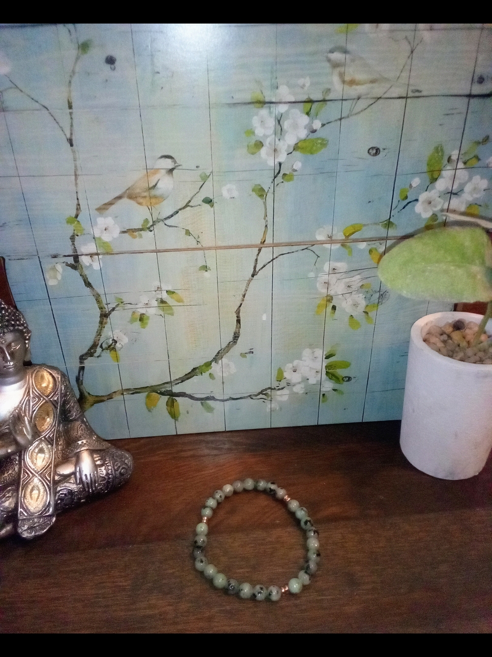Kiwi Jasper Stretch Bracelet